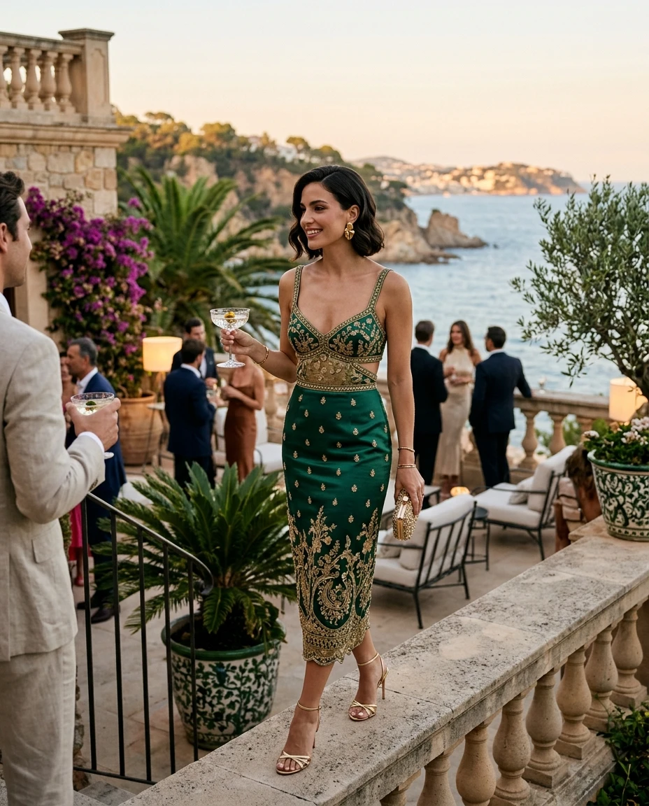 Gemma Deeks Style Guide: Cocktail Attire Birthday in Spain Summer 2026
