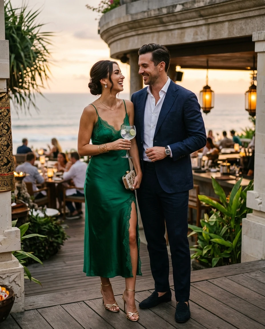 Gemma Deeks Style Guide: Cocktail Attire Date night in Bali Summer 2026