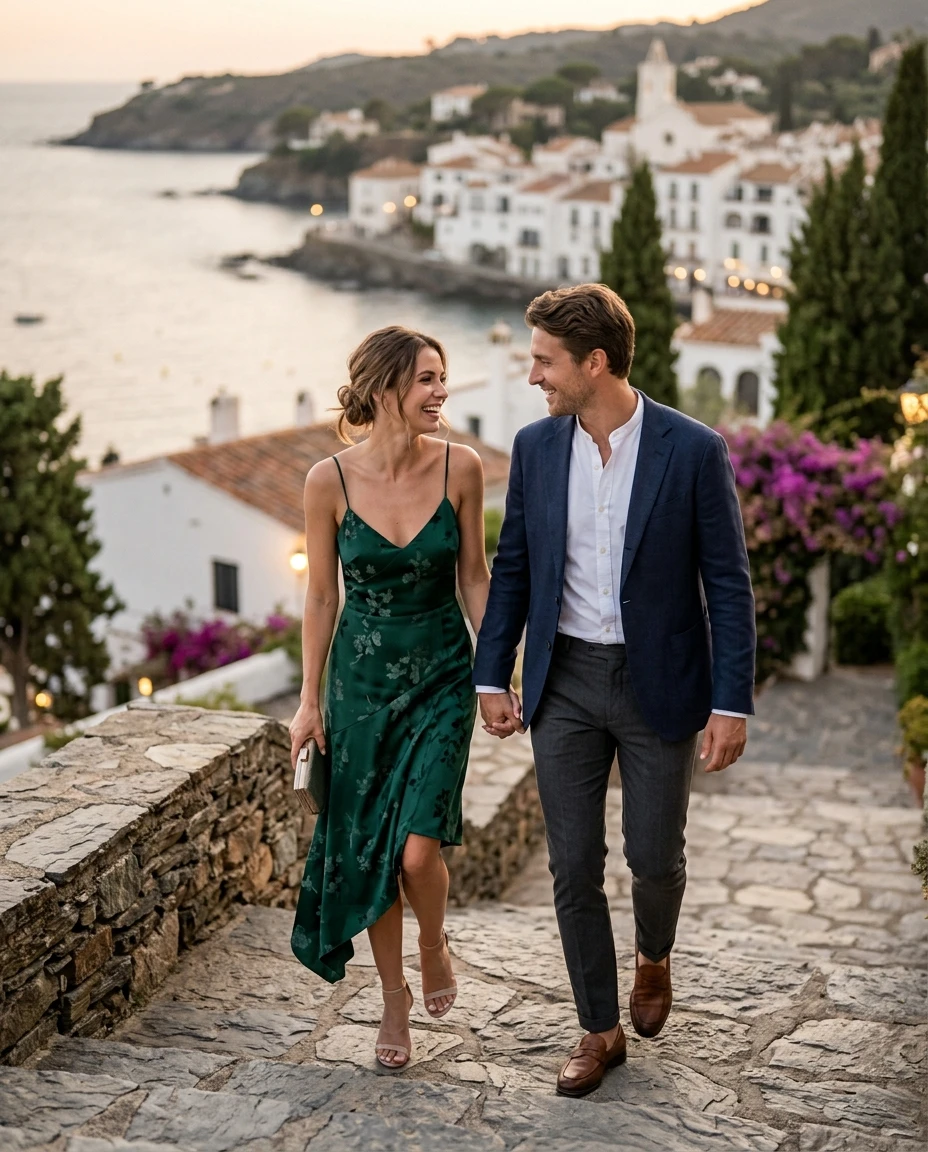 Gemma Deeks Style Guide: Cocktail Attire Date night in Catalonia Summer 2026