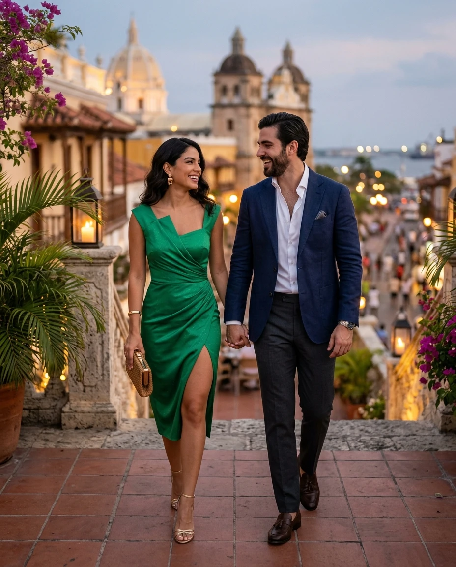 Gemma Deeks Style Guide: Cocktail Attire Date night in Colombia Summer 2026