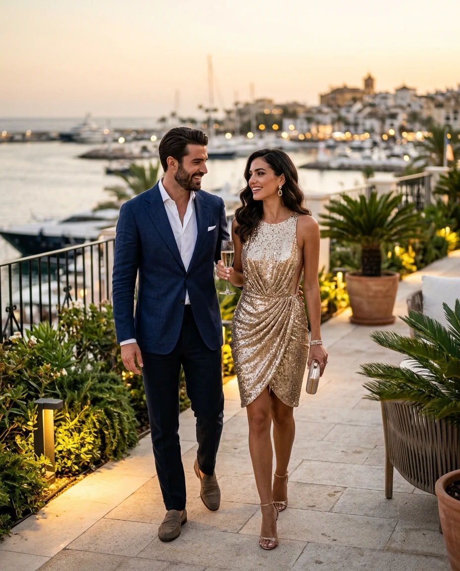 Gemma Deeks Style Guide: Cocktail Attire Date night in Marbella Summer 2026