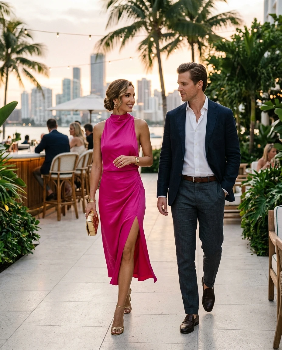 Gemma Deeks Style Guide: Cocktail Attire Date night in Miami Summer 2026
