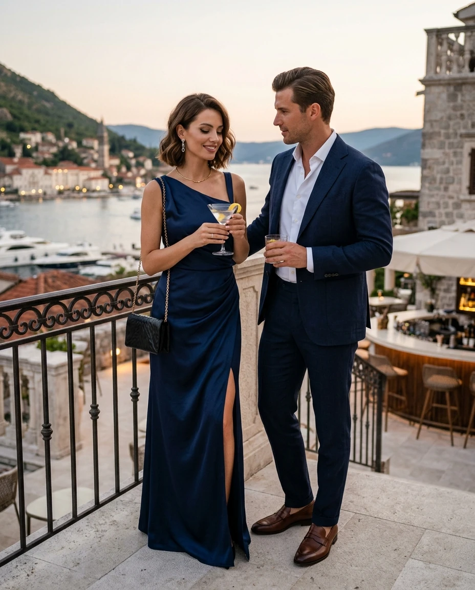 Gemma Deeks Style Guide: Cocktail Attire Date night in Montenegro Summer 2026