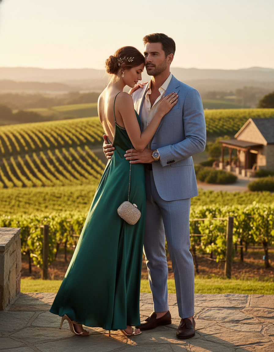 Gemma Deeks Style Guide: Cocktail Attire Date night in Napa Valley Summer 2026