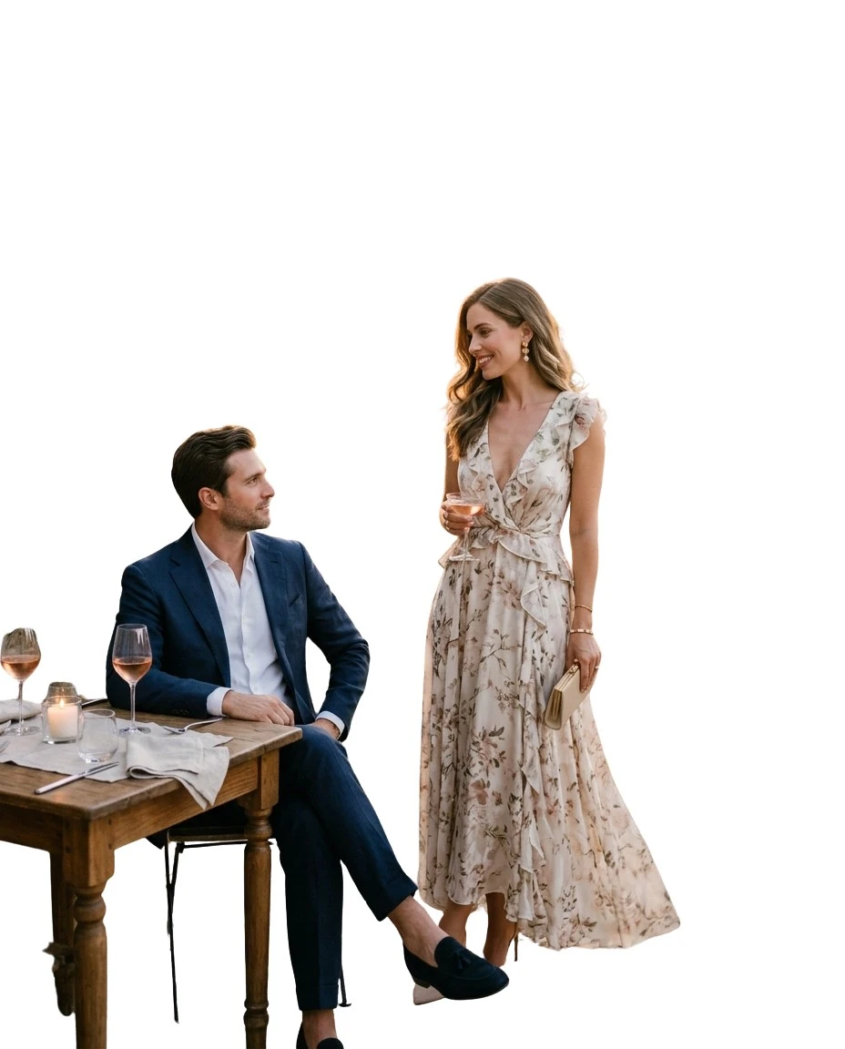 Gemma Deeks Style Guide: Cocktail Attire Date night in Provence France Summer 2026