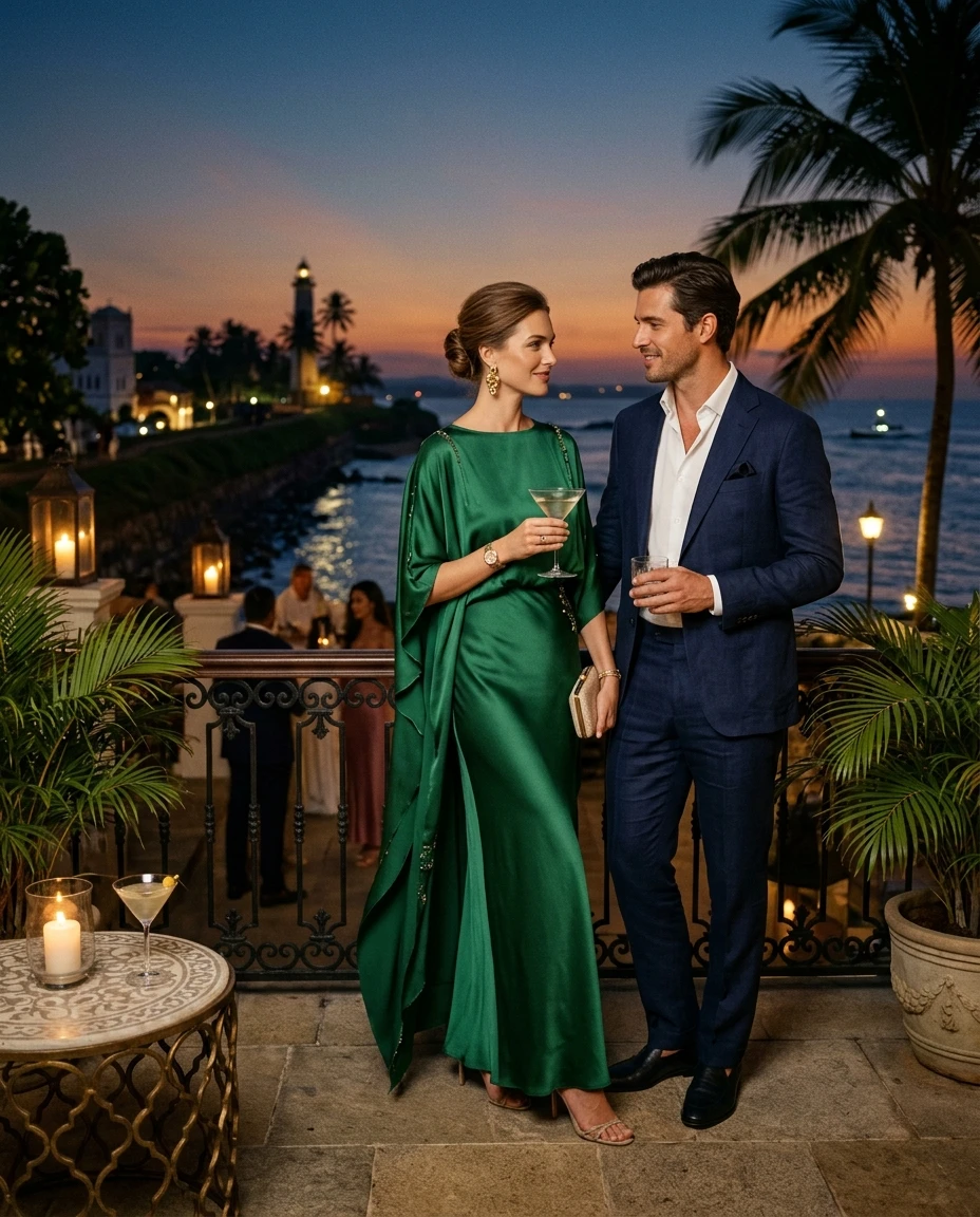 Gemma Deeks Style Guide: Cocktail Attire Date night in Sri Lanka Summer 2026