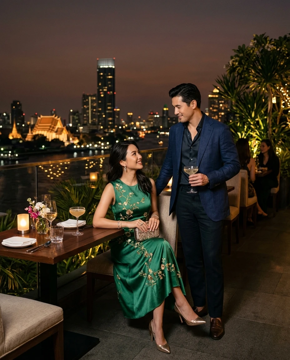 Gemma Deeks Style Guide: Cocktail Attire Date night in Thailand Summer 2026