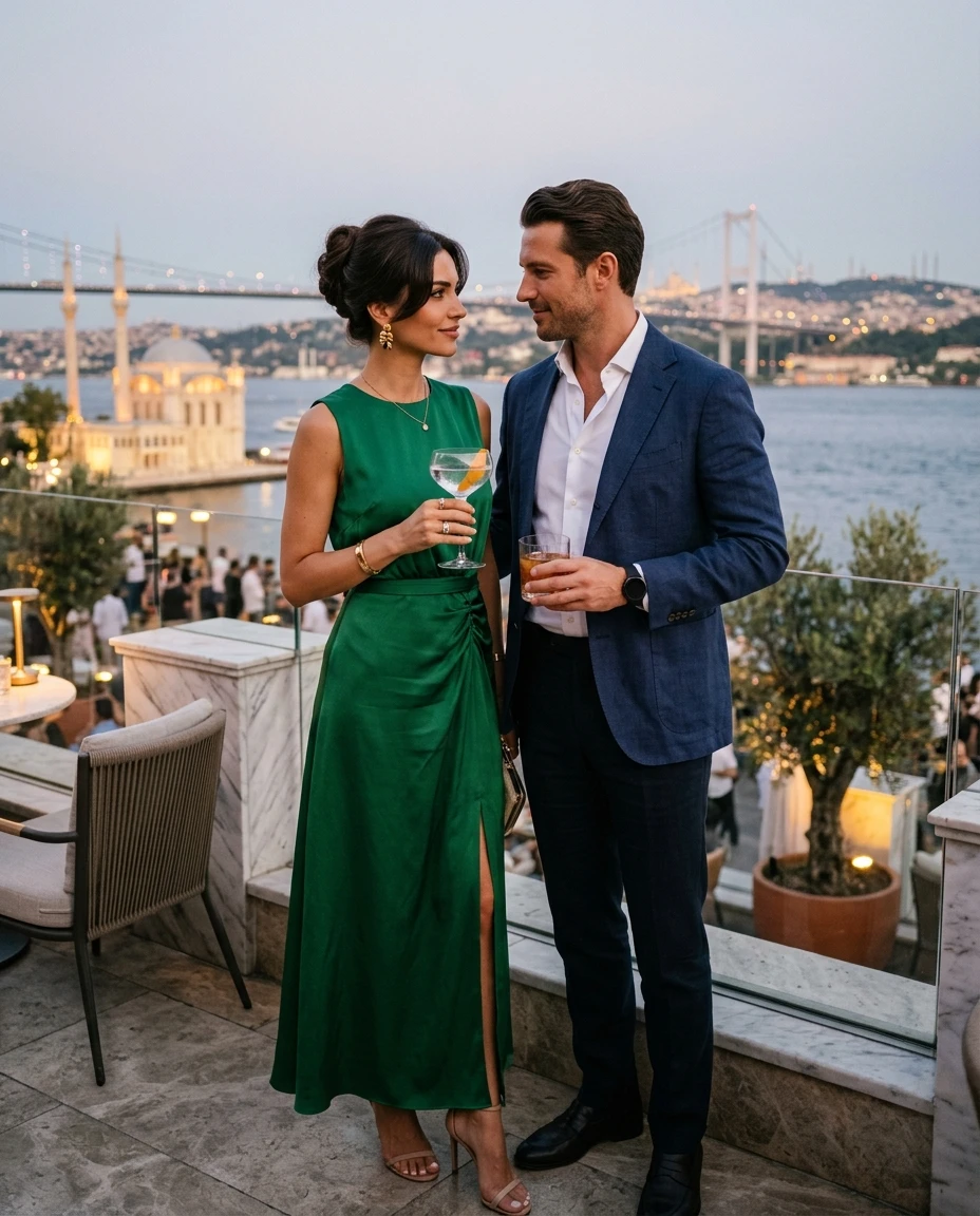 Gemma Deeks Style Guide: Cocktail Attire Date night in Turkey Summer 2026