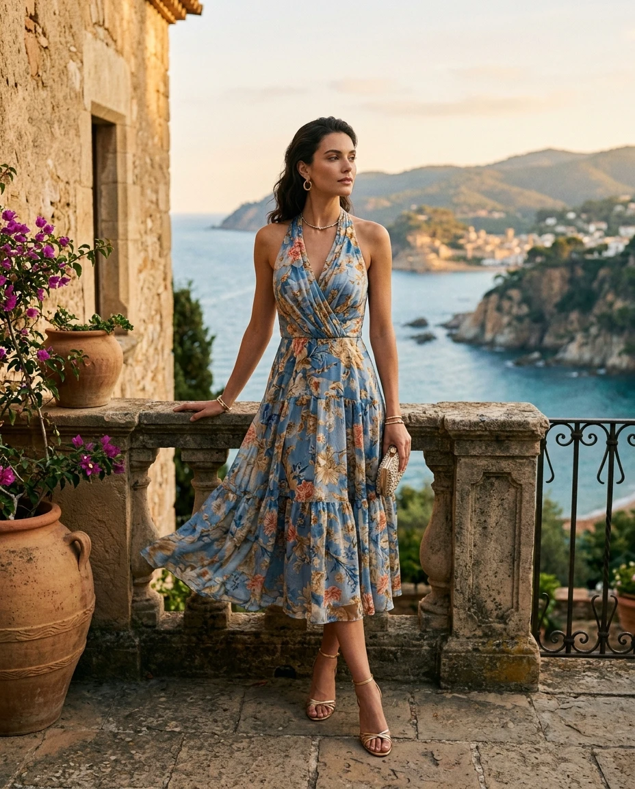 Gemma Deeks Style Guide: Cocktail Attire Designer Summer Dresses in Catalonia Summer 2026