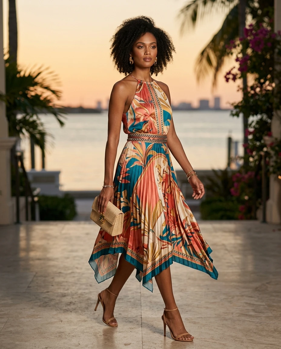 Gemma Deeks Style Guide: Cocktail Attire Designer Summer Dresses in Miami Summer 2026
