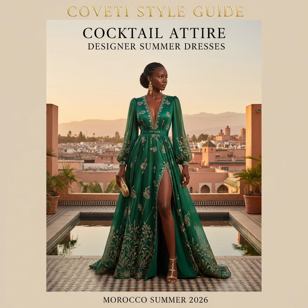 Gemma Deeks Style Guide: Cocktail Attire Designer Summer Dresses in Moroco Summer 2026