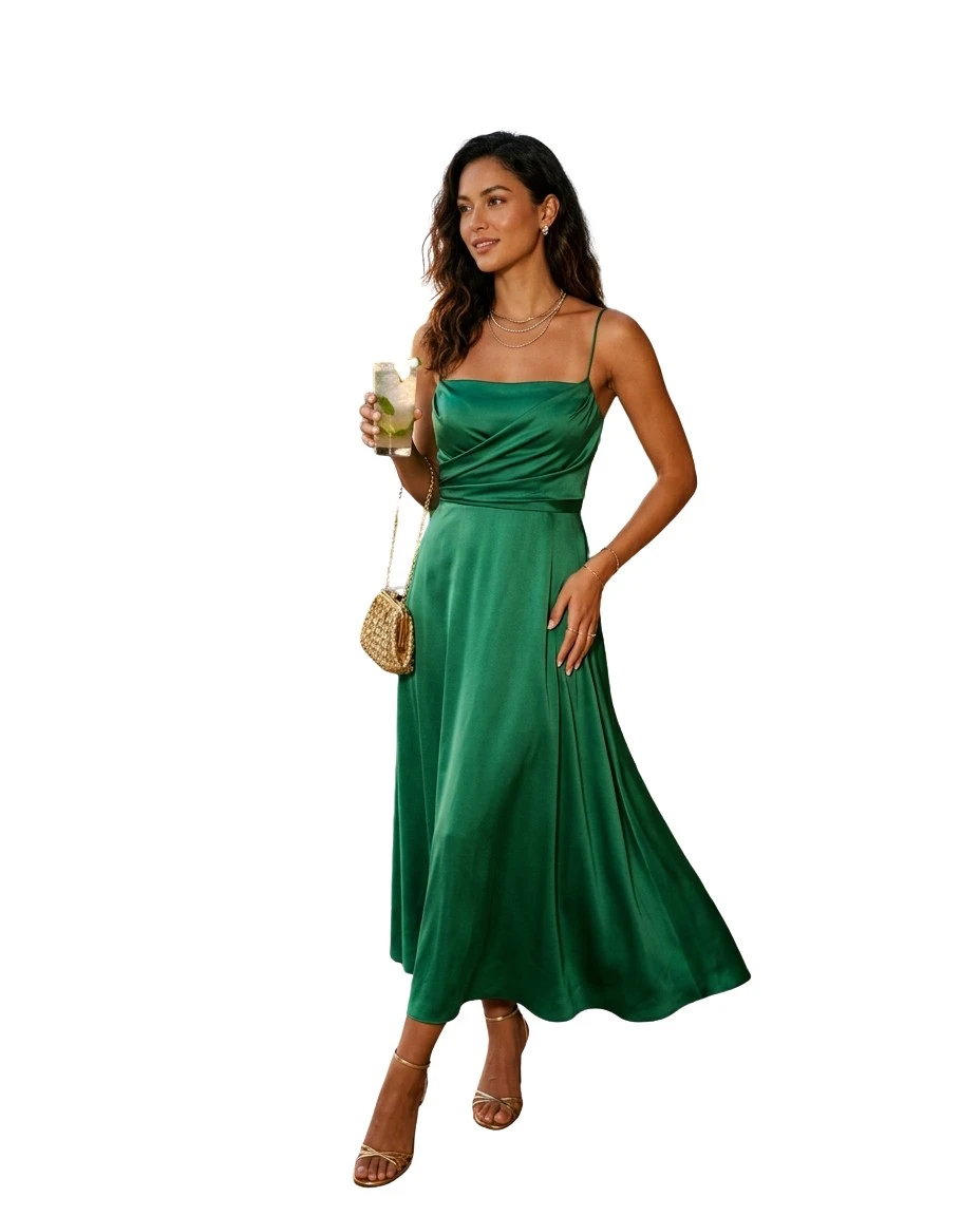 Gemma Deeks Style Guide: Cocktail Attire dinner outfit in Bahamas Summer 2026