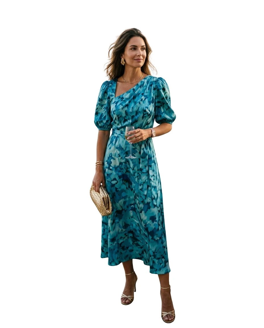 Gemma Deeks Style Guide: Cocktail Attire dinner outfit in Crete Summer 2026