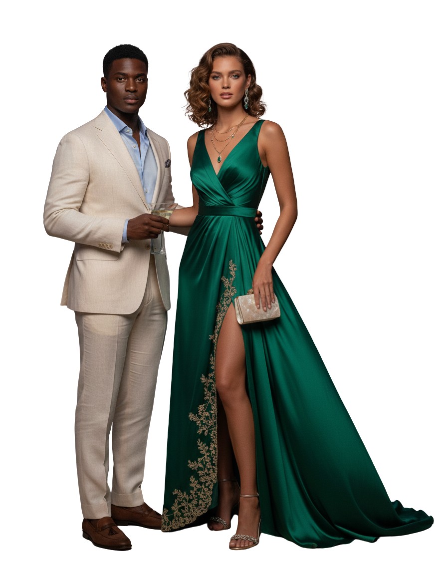 Gemma Deeks Style Guide: Cocktail Attire dinner outfit in Montego Bay Summer 2026