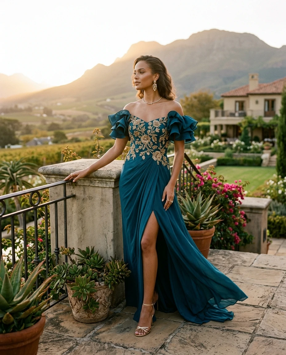 Gemma Deeks Style Guide: Cocktail Attire gala gown in South Africa Summer 2026