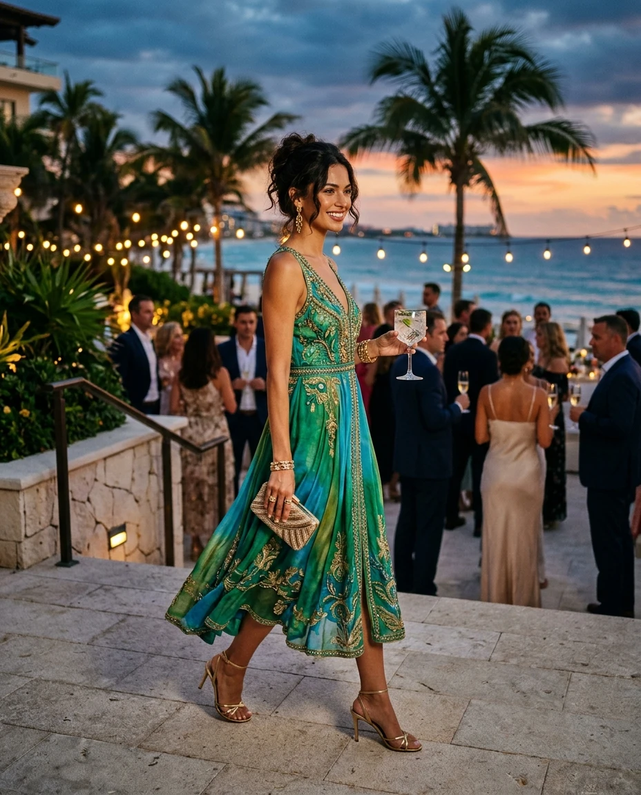 Gemma Deeks Style Guide: Cocktail Attire Holiday parties in Cancun Summer 2026