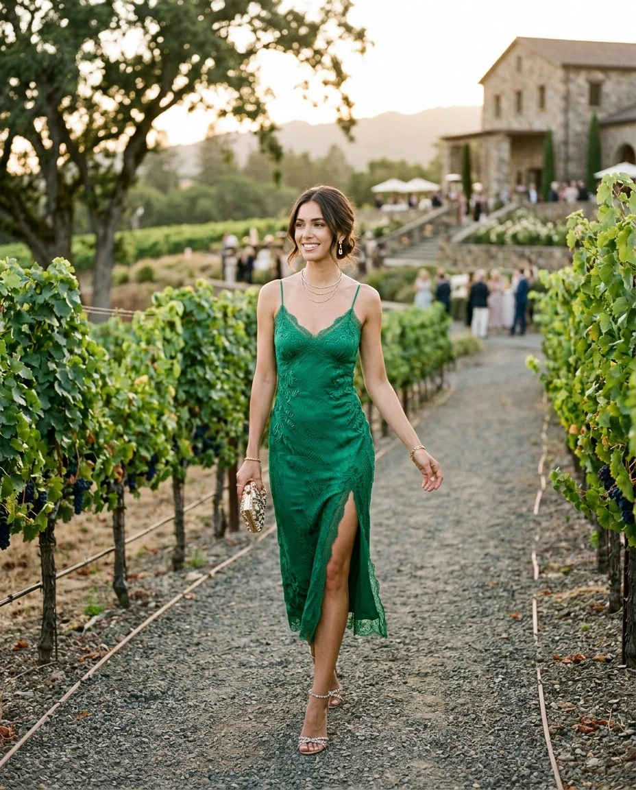 Gemma Deeks Style Guide: Cocktail Attire Holiday parties in Napa Valley Summer 2026