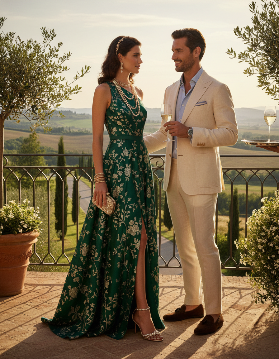 Gemma Deeks Style Guide: Cocktail Attire Holiday parties in Tuscany Summer 2026