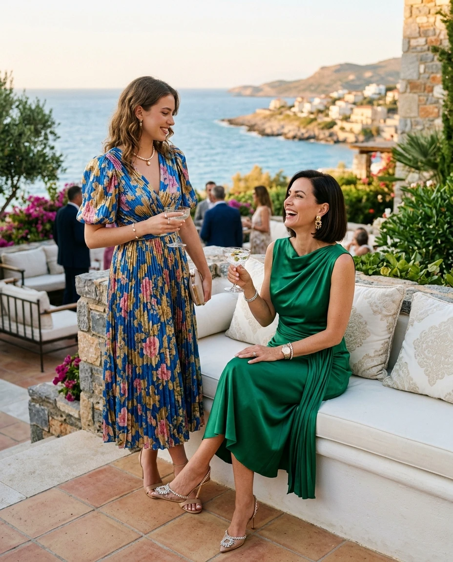 Gemma Deeks Style Guide: Cocktail Attire Mother’s Day in Crete Summer 2026