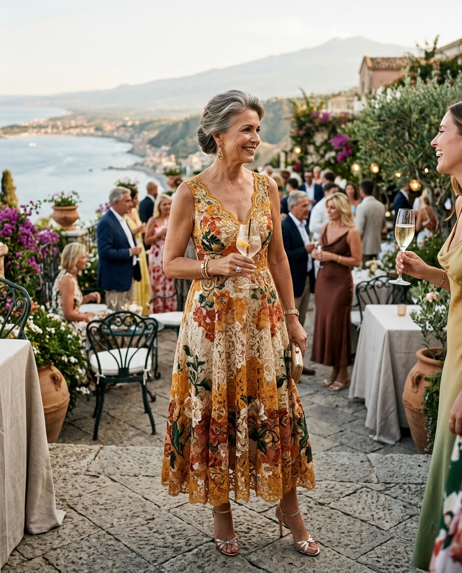 Gemma Deeks Style Guide: Cocktail Attire Mother’s Day in Sicily Summer 2026