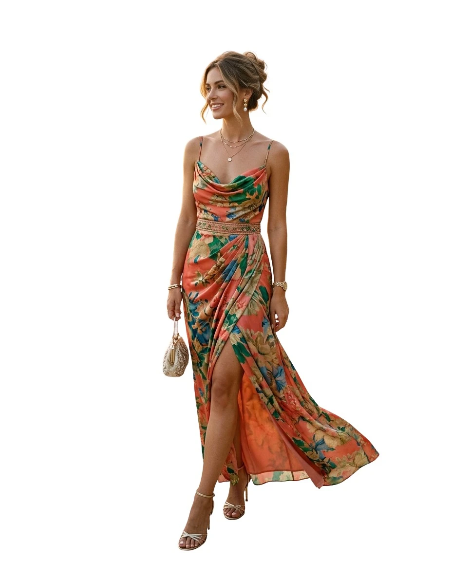 Gemma Deeks Style Guide: Cocktail Attire wedding guest dress in Bali Summer 2026