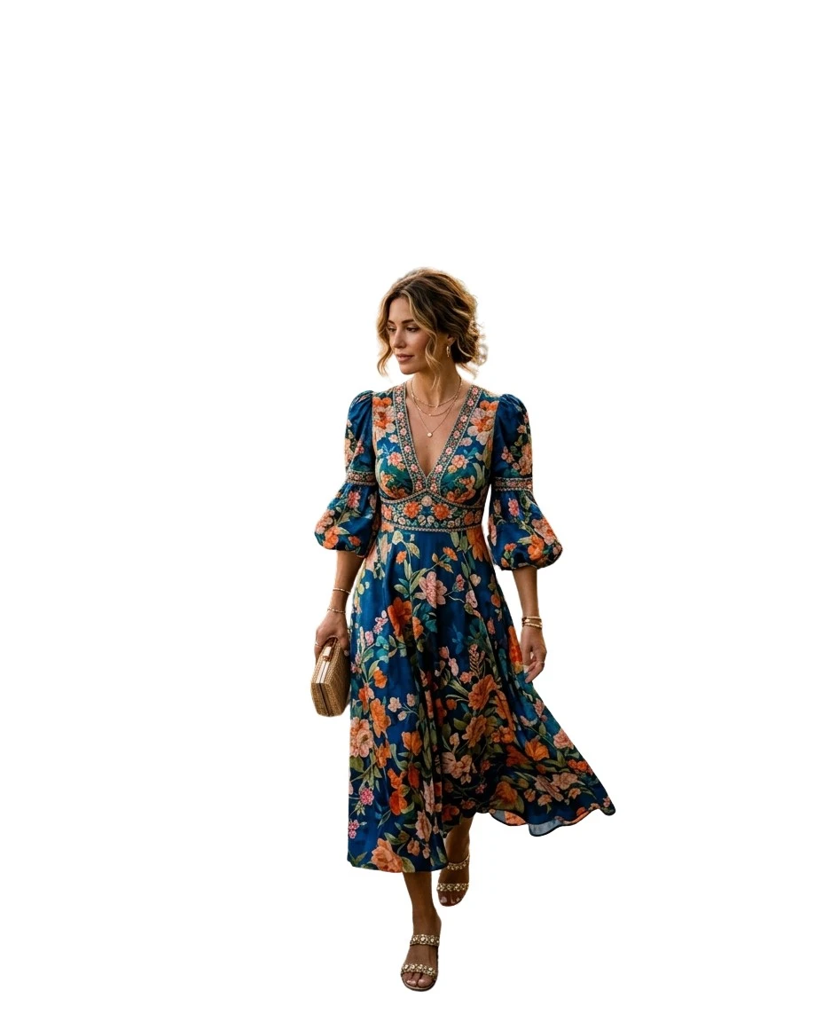 Gemma Deeks Style Guide: Cocktail Attire wedding guest dress in Capri Summer 2026