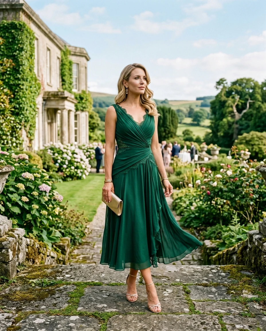 Gemma Deeks Style Guide: Cocktail Attire wedding guest dress in Ireland Summer 2026