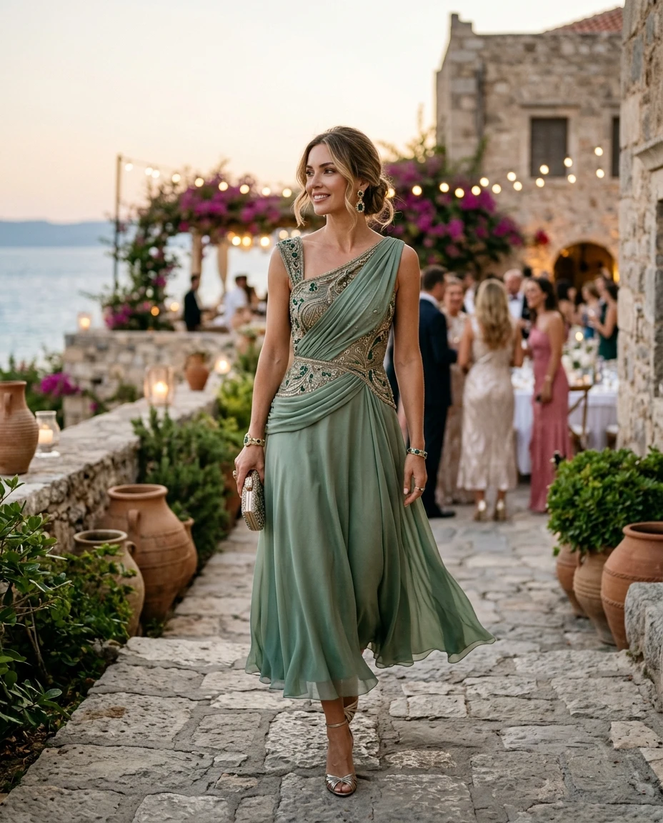 Gemma Deeks Style Guide: Cocktail Attire wedding guest dress in Turkey Summer 2026