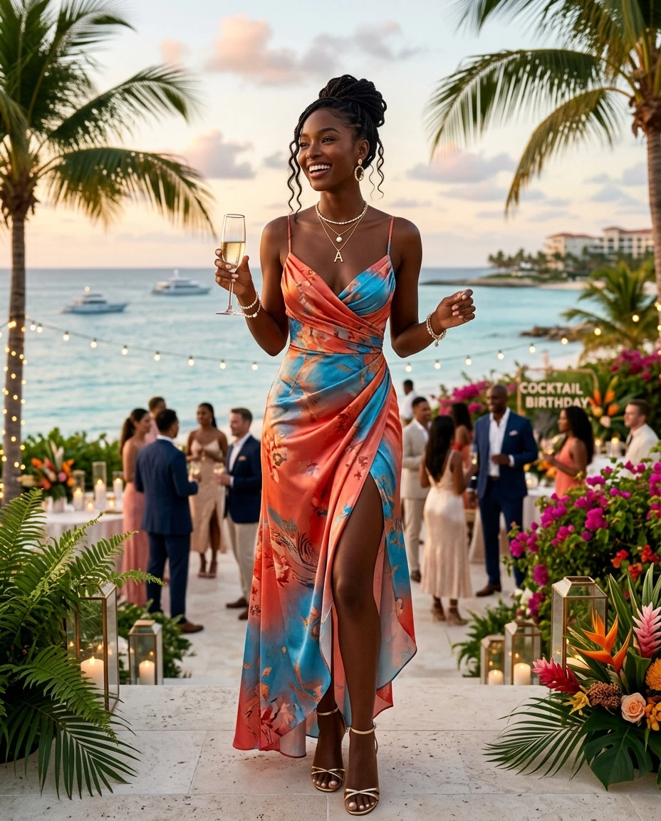 Gemma Deeks Style Guide: Cocktail Birthday in Bahamas Summer 2026