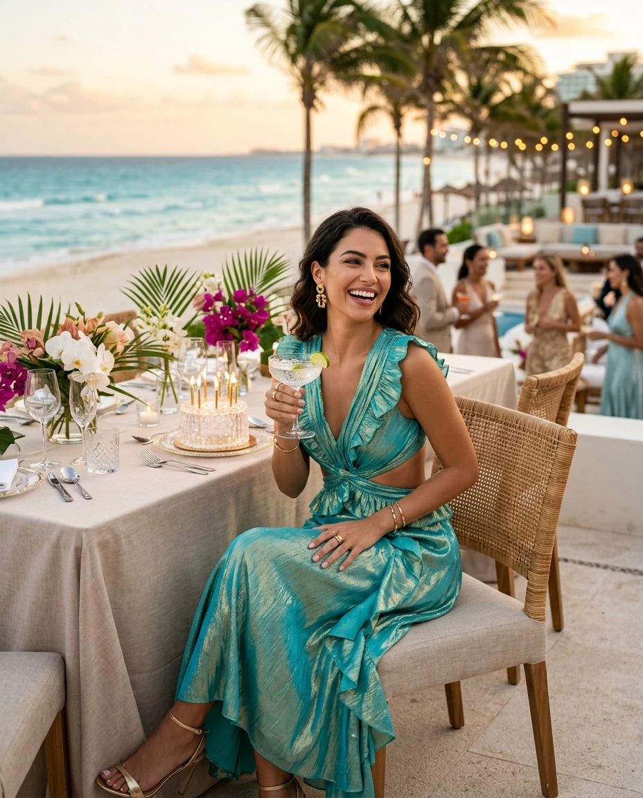 Gemma Deeks Style Guide: Cocktail Birthday in Cancun Summer 2026