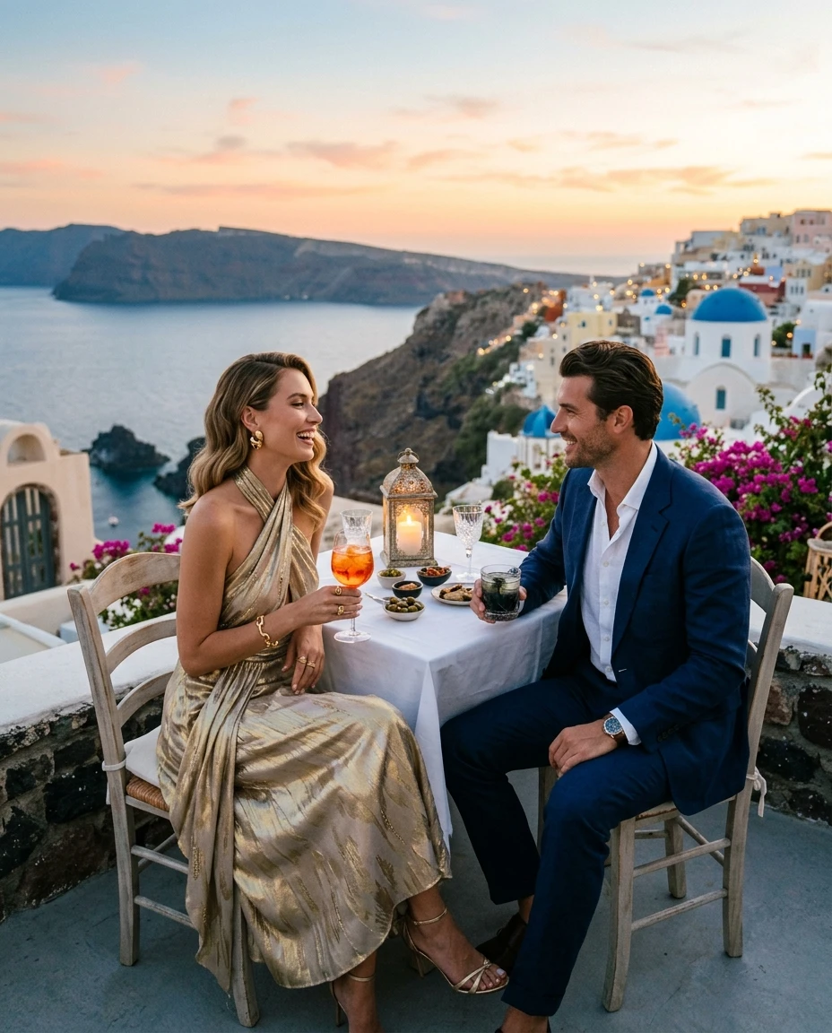 Gemma Deeks Style Guide: Cocktail Date night in Greece Summer 2026