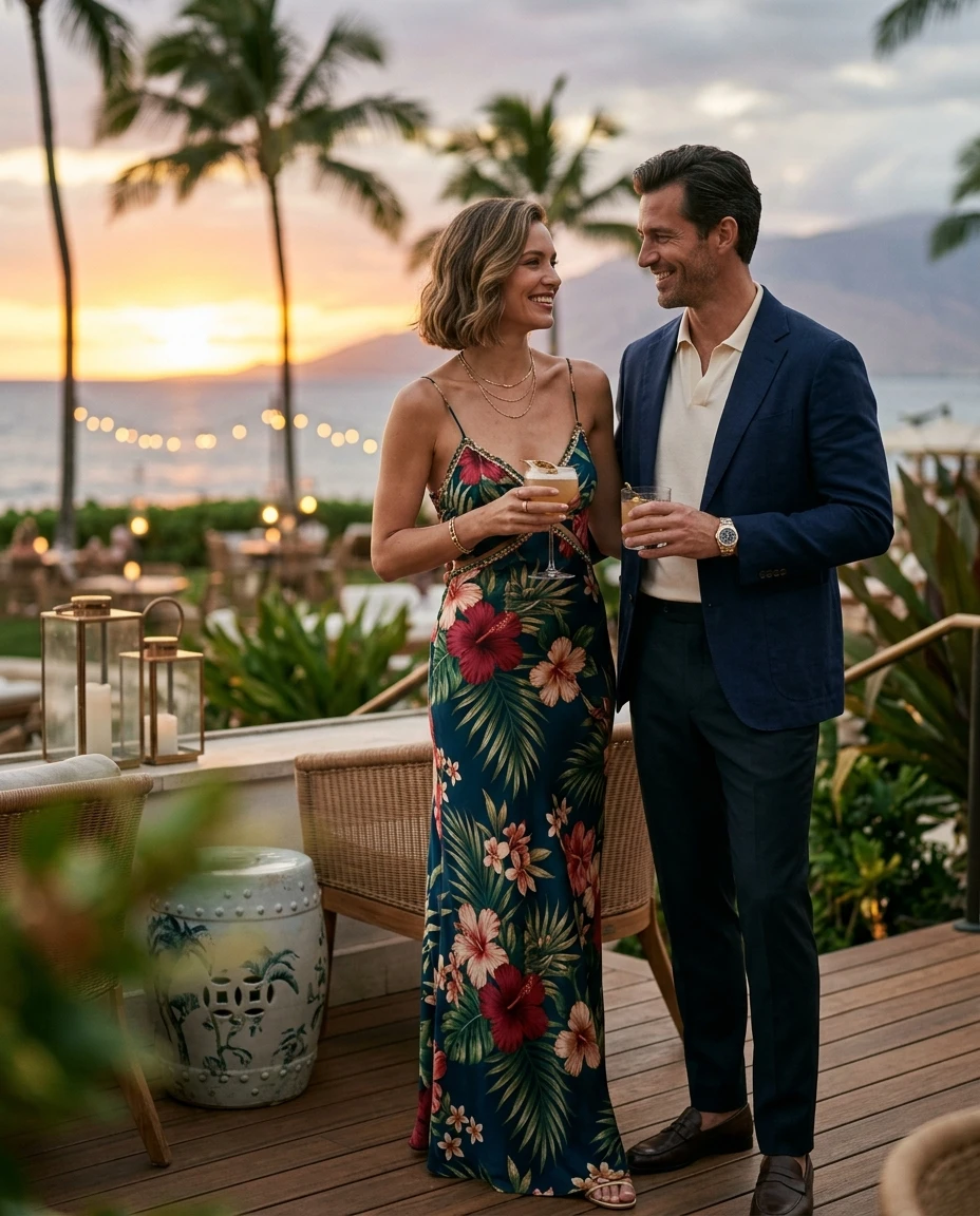 Gemma Deeks Style Guide: Cocktail Date night in Hawaii Summer 2026