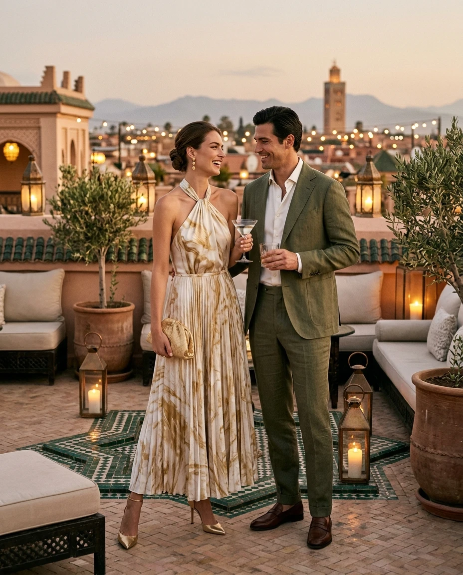Gemma Deeks Style Guide: Cocktail Date night in Marrakech Summer 2026