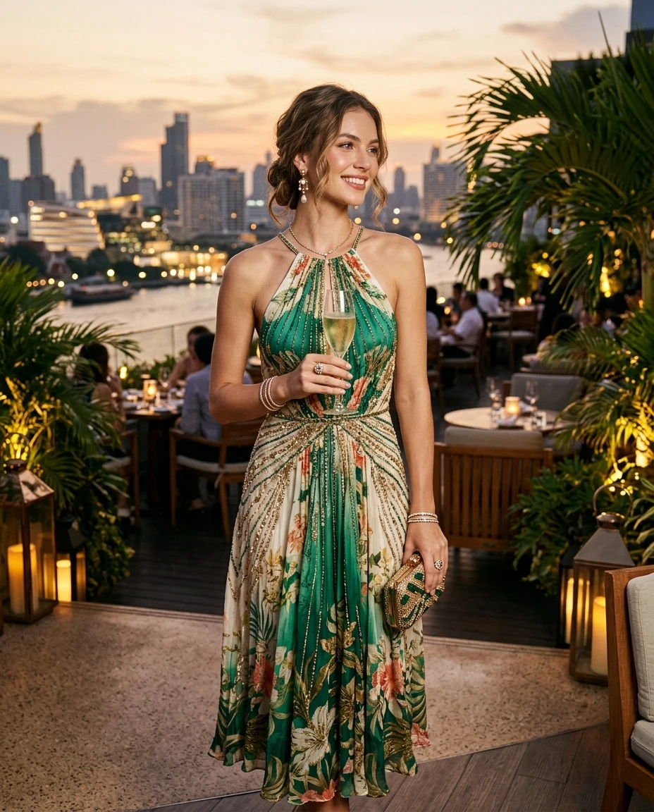 Gemma Deeks Style Guide: Cocktail Date night in Thailand Summer 2026