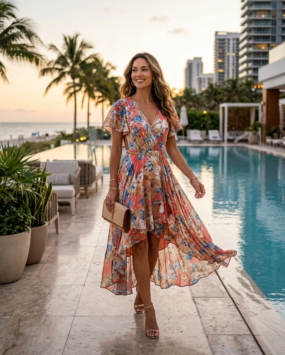 Gemma Deeks Style Guide: Cocktail Designer Summer Dresses in Miami Summer 2026