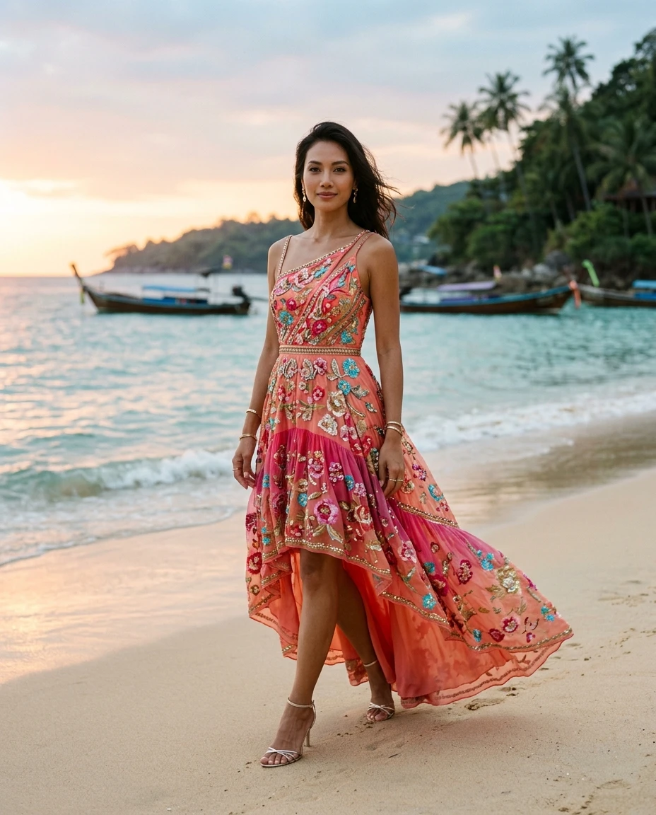Gemma Deeks Style Guide: Cocktail Designer Summer Dresses in Phuket Summer 2026
