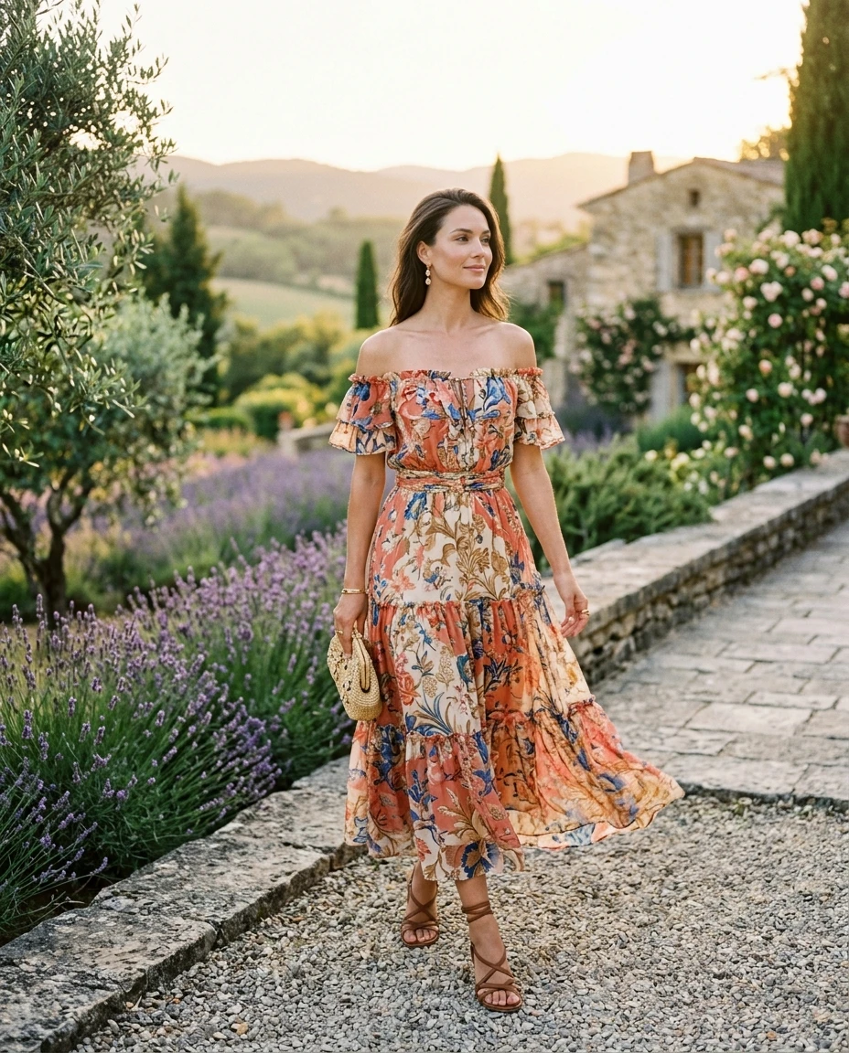 Gemma Deeks Style Guide: Cocktail Designer Summer Dresses in Provence France Summer 2026