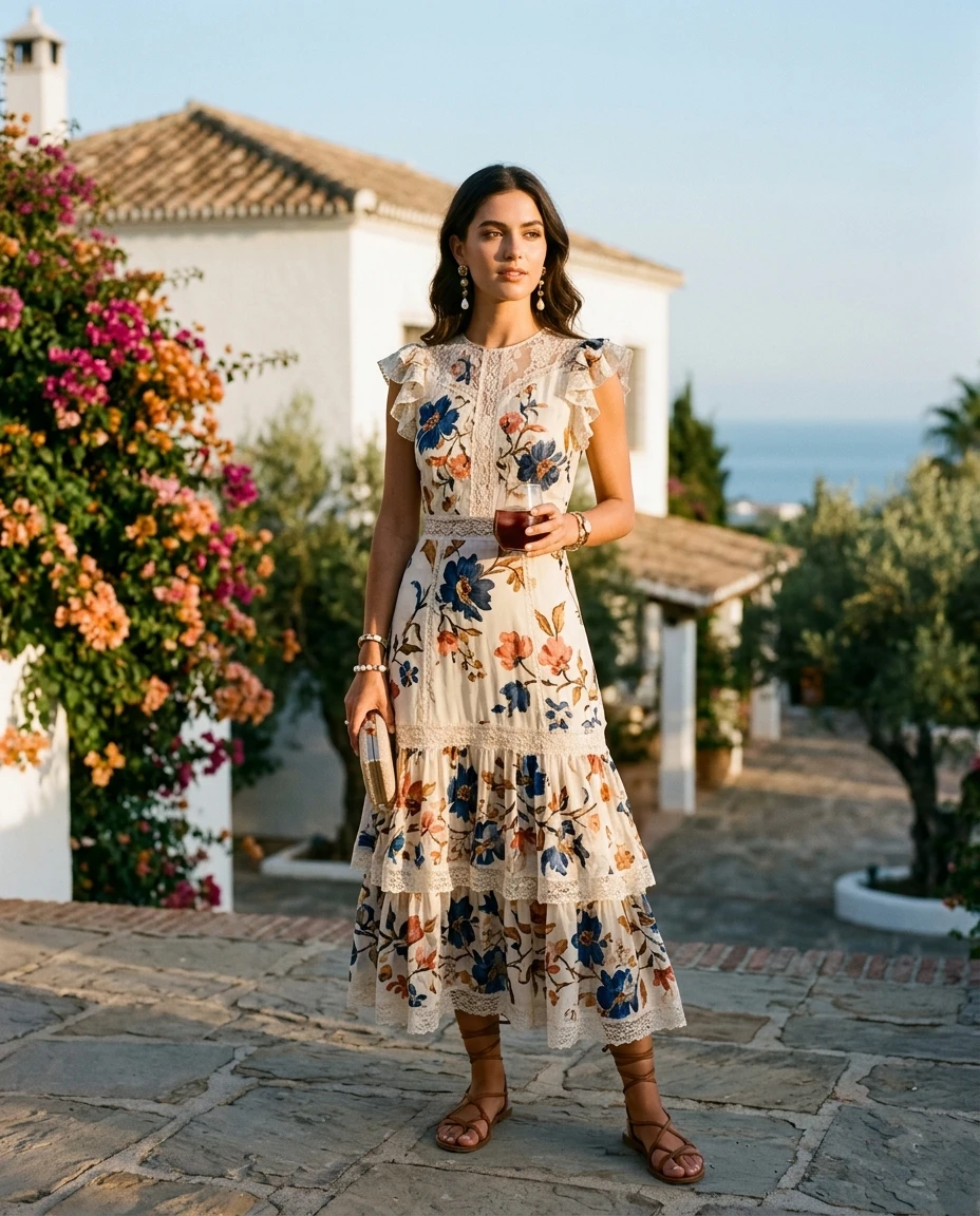 Gemma Deeks Style Guide: Cocktail Designer Summer Dresses in Spain Summer 2026