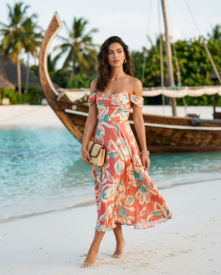 Gemma Deeks Style Guide: Cocktail Designer Summer Dresses in Zanzibar Summer 2026