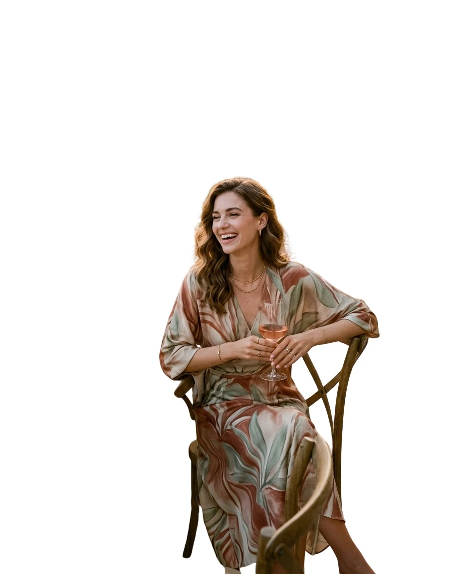 Gemma Deeks Style Guide: Cocktail dinner outfit in Provence France Summer 2026