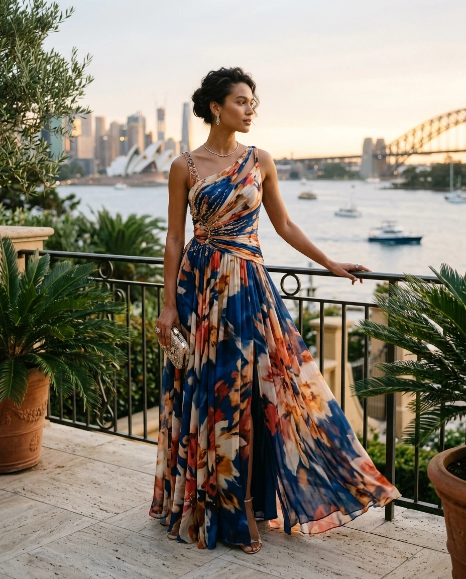 Gemma Deeks Style Guide: Cocktail gala gown in Australia Summer 2026