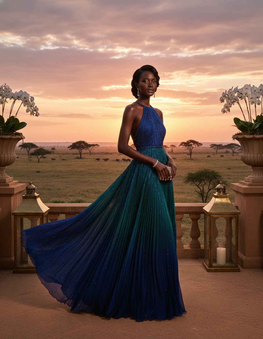 Gemma Deeks Style Guide: Cocktail gala gown in Kenya Summer 2026