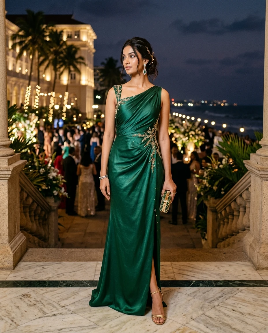 Gemma Deeks Style Guide: Cocktail gala gown in Sri Lanka Summer 2026