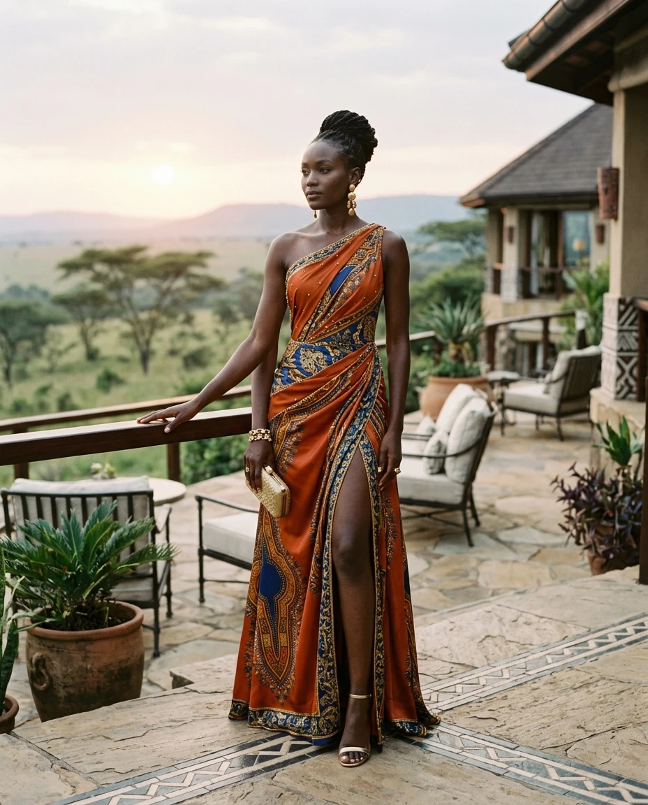 Gemma Deeks Style Guide: Cocktail wedding guest dress in Kenya Summer 2026