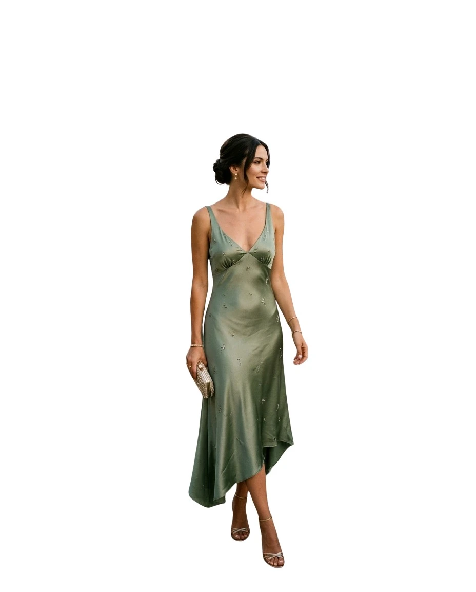 Gemma Deeks Style Guide: Cocktail wedding guest dress in Montenegro Summer 2026
