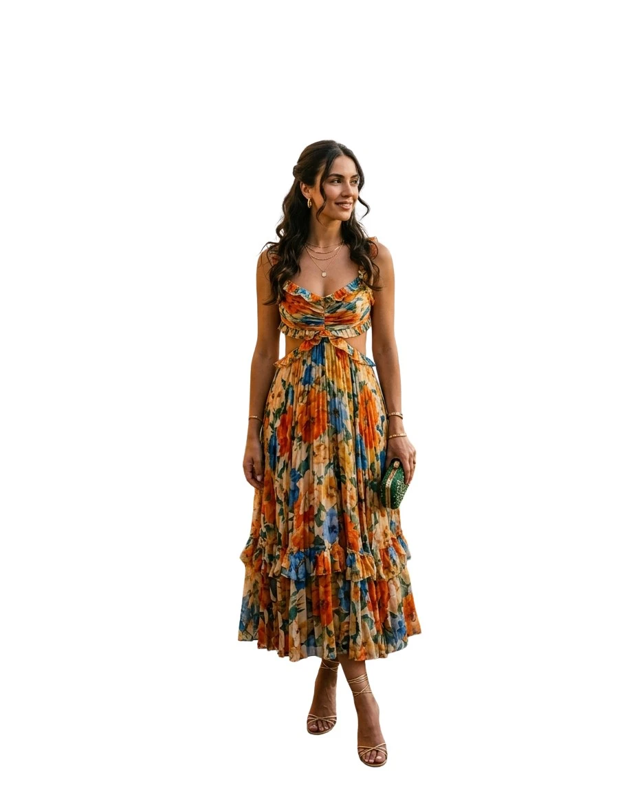 Gemma Deeks Style Guide: Cocktail wedding guest dress in Sicily Summer 2026