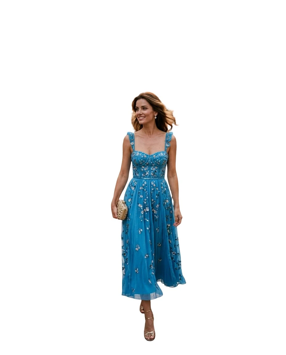 Gemma Deeks Style Guide: Cocktail wedding guest dress in Venice Summer 2026