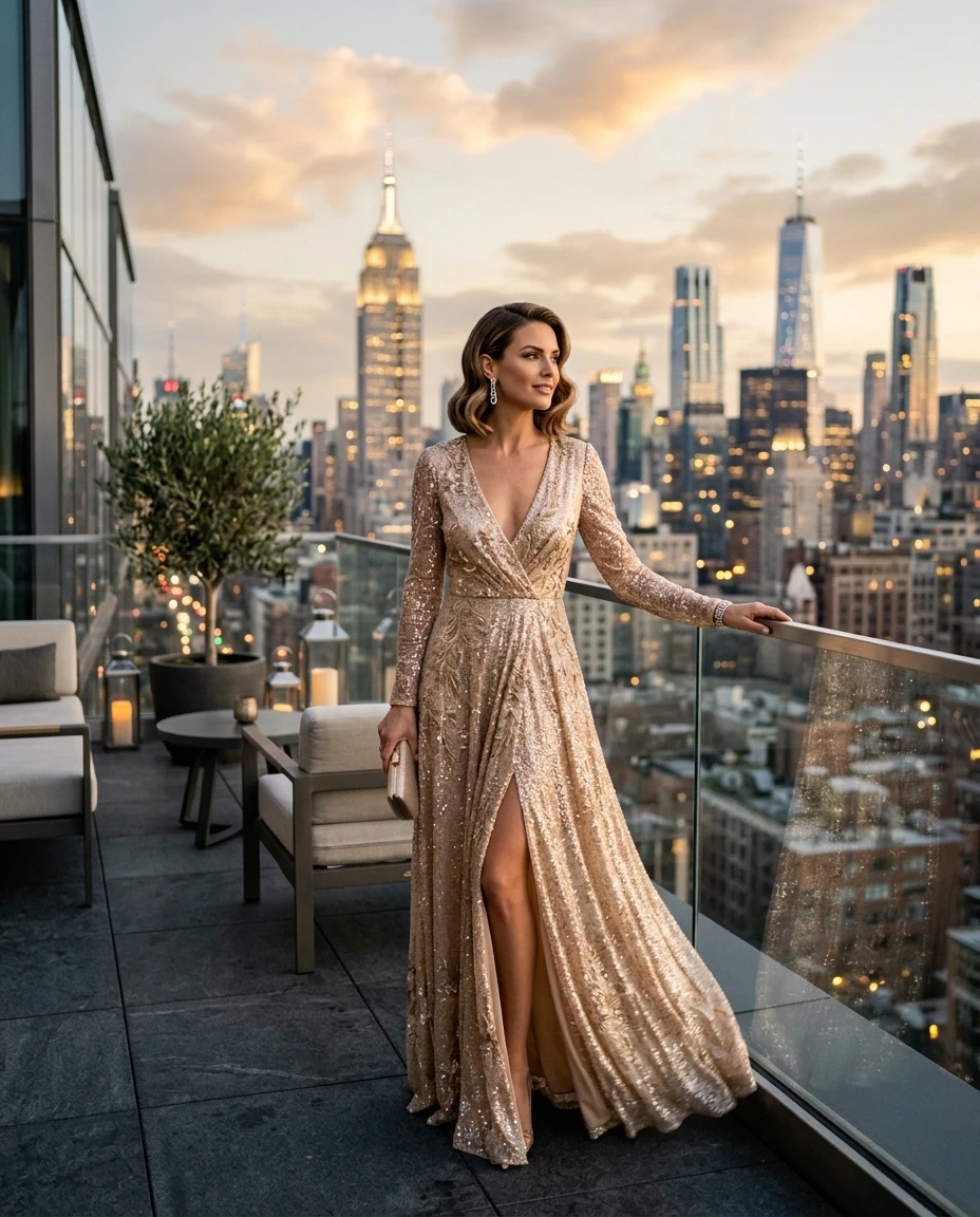 Gemma Deeks Style Guide: Designer Dresses: Stunning Styles for Rooftop Elegance