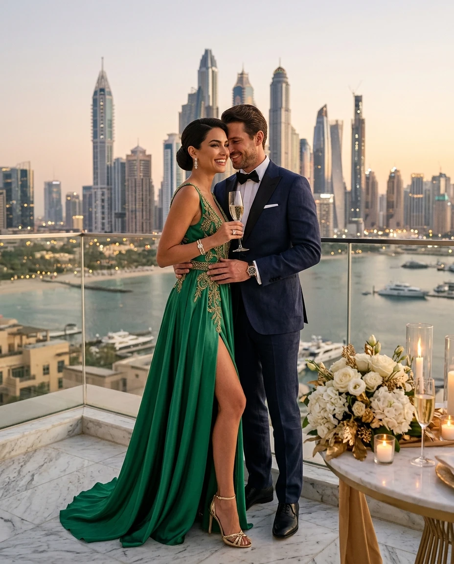 Gemma Deeks Style Guide: Elegant Chic Anniversary in Dubai Summer 2026