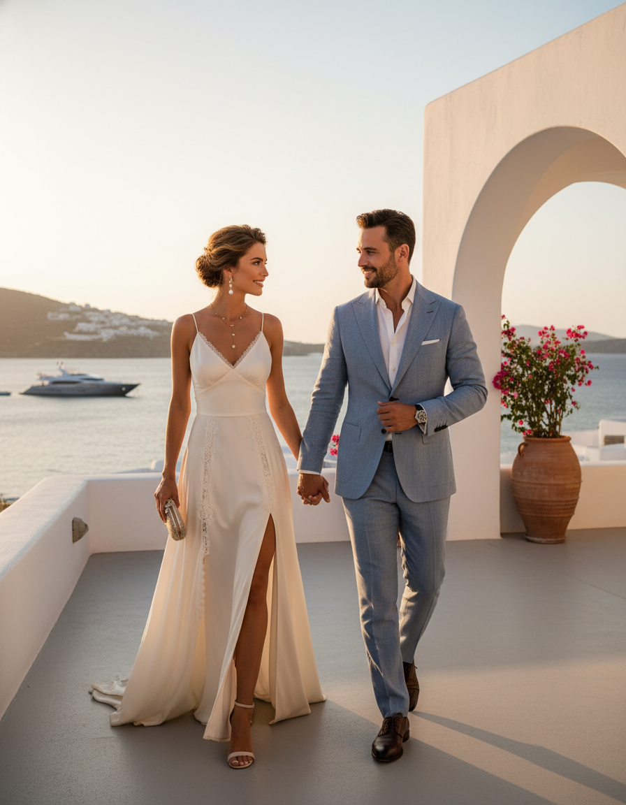 Gemma Deeks Style Guide: Elegant Chic Anniversary in Mykonos Summer 2026
